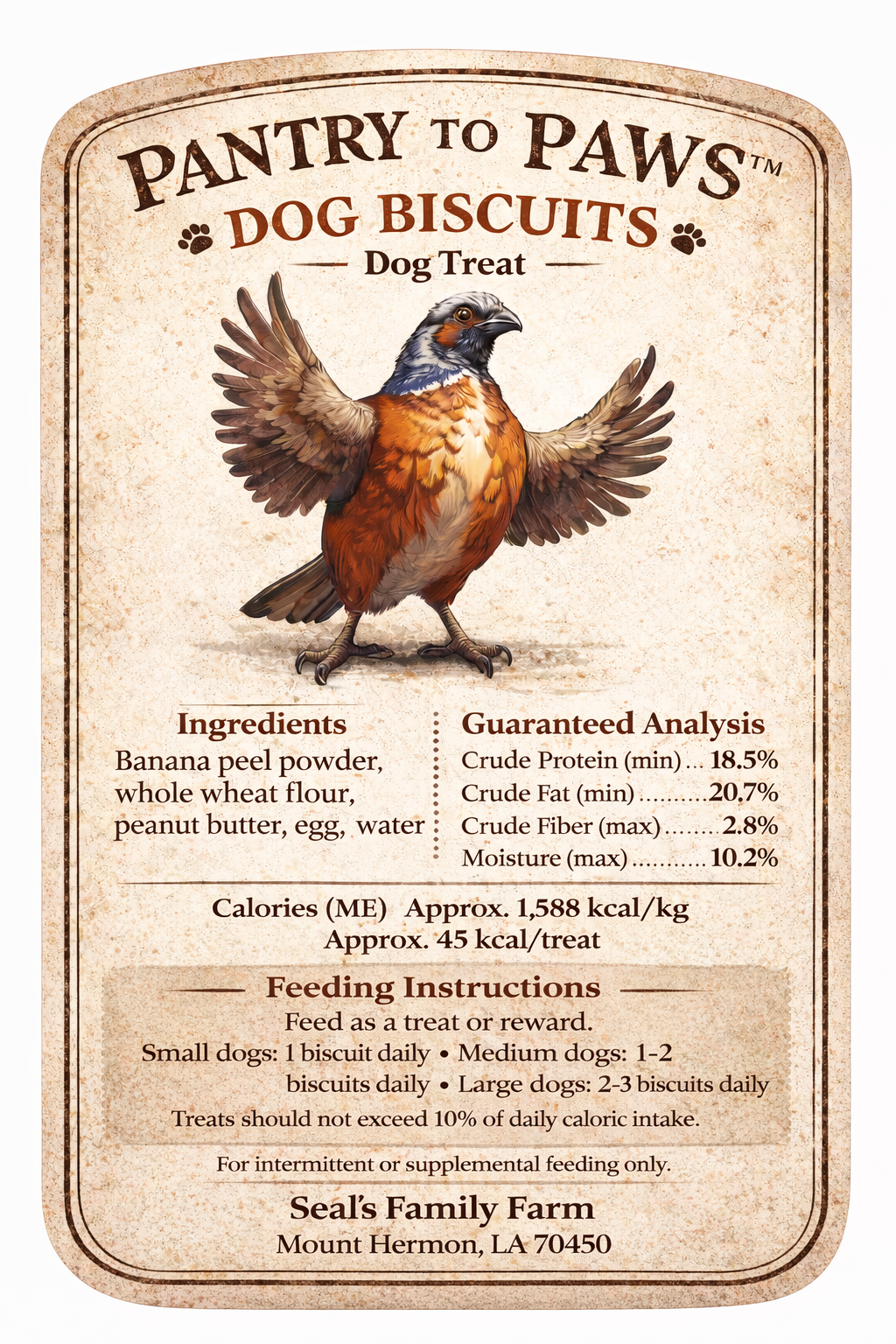 Pantry to Paws Dog Biscuits